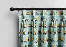 Construction Crew, Digger - Made to Measure Curtains - Image 11